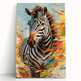 Dynamic Zebra Glam Wall Art - Bold and Vibrant Decor for Modern Homes