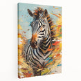 Dynamic Zebra Glam Wall Art - Bold and Vibrant Decor for Modern Homes