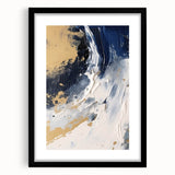 Abstract Navy and Gold Glam Wall Art - Chic Decor for Modern Homes