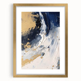 Abstract Navy and Gold Glam Wall Art - Chic Decor for Modern Homes