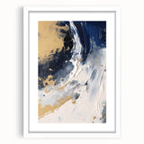 Abstract Navy and Gold Glam Wall Art - Chic Decor for Modern Homes