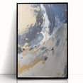 Abstract Navy and Gold Glam Wall Art - Chic Decor for Modern Homes