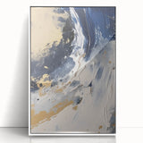 Abstract Navy and Gold Glam Wall Art - Chic Decor for Modern Homes