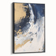 Abstract Navy and Gold Glam Wall Art - Chic Decor for Modern Homes