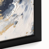 Abstract Navy and Gold Glam Wall Art - Chic Decor for Modern Homes