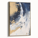 Abstract Navy and Gold Glam Wall Art - Chic Decor for Modern Homes