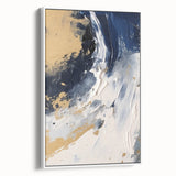 Abstract Navy and Gold Glam Wall Art - Chic Decor for Modern Homes