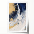 Abstract Navy and Gold Glam Wall Art - Chic Decor for Modern Homes