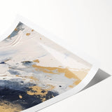 Abstract Navy and Gold Glam Wall Art - Chic Decor for Modern Homes