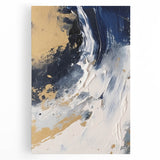 Abstract Navy and Gold Glam Wall Art - Chic Decor for Modern Homes