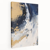 Abstract Navy and Gold Glam Wall Art - Chic Decor for Modern Homes