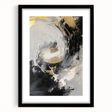 Elegant Black and Gold Abstract Wall Art - Luxury Glam Home Decor