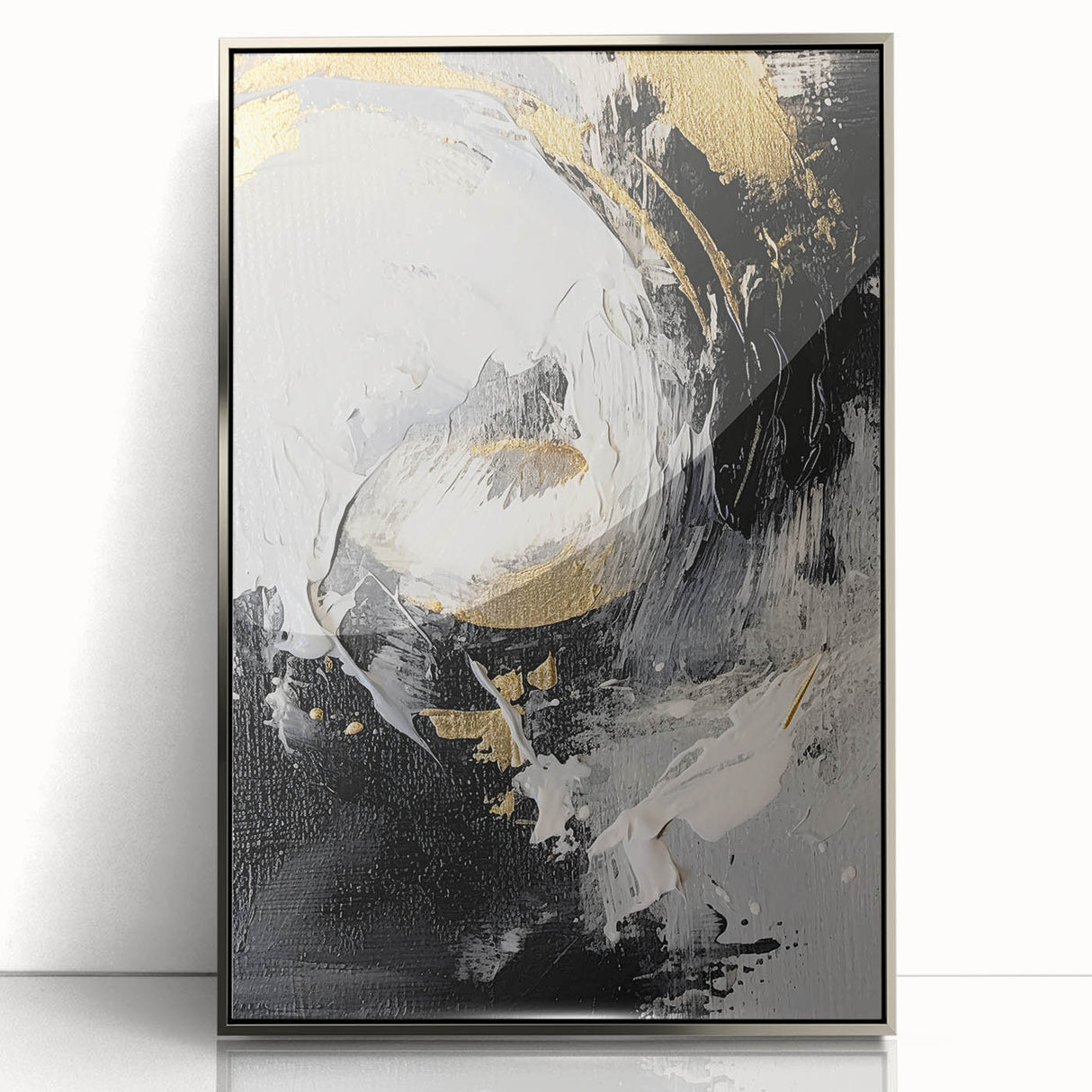 Elegant Black and Gold Abstract Wall Art - Luxury Glam Home Decor