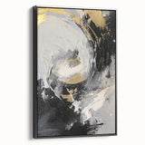 Elegant Black and Gold Abstract Wall Art - Luxury Glam Home Decor