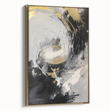 Elegant Black and Gold Abstract Wall Art - Luxury Glam Home Decor
