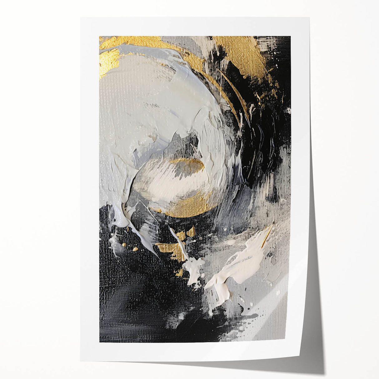 Elegant Black and Gold Abstract Wall Art - Luxury Glam Home Decor