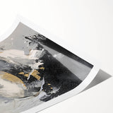 Elegant Black and Gold Abstract Wall Art - Luxury Glam Home Decor