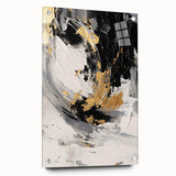 Black and Gold Abstract Wall Art - Modern Glam Decor for Sophisticated Homes