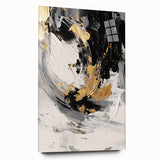 Black and Gold Abstract Wall Art - Modern Glam Decor for Sophisticated Homes