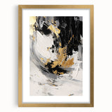 Black and Gold Abstract Wall Art - Modern Glam Decor for Sophisticated Homes