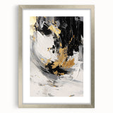 Black and Gold Abstract Wall Art - Modern Glam Decor for Sophisticated Homes