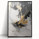 Black and Gold Abstract Wall Art - Modern Glam Decor for Sophisticated Homes