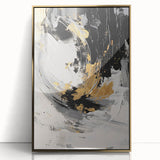 Black and Gold Abstract Wall Art - Modern Glam Decor for Sophisticated Homes