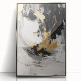 Black and Gold Abstract Wall Art - Modern Glam Decor for Sophisticated Homes