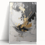Black and Gold Abstract Wall Art - Modern Glam Decor for Sophisticated Homes