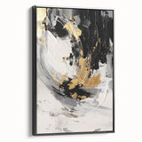 Black and Gold Abstract Wall Art - Modern Glam Decor for Sophisticated Homes