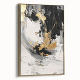 Black and Gold Abstract Wall Art - Modern Glam Decor for Sophisticated Homes