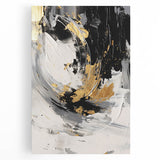 Black and Gold Abstract Wall Art - Modern Glam Decor for Sophisticated Homes