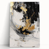 Black and Gold Abstract Wall Art - Modern Glam Decor for Sophisticated Homes