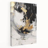 Black and Gold Abstract Wall Art - Modern Glam Decor for Sophisticated Homes