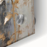 Elegant Floral Glam Wall Art - Chic Black and Gold Decor for Interiors