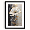 Elegant Floral Glam Wall Art - Chic Black and Gold Decor for Interiors