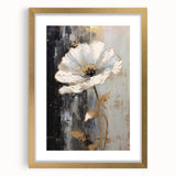 Elegant Floral Glam Wall Art - Chic Black and Gold Decor for Interiors