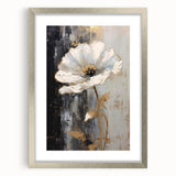 Elegant Floral Glam Wall Art - Chic Black and Gold Decor for Interiors