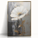 Elegant Floral Glam Wall Art - Chic Black and Gold Decor for Interiors