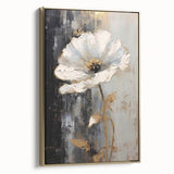 Elegant Floral Glam Wall Art - Chic Black and Gold Decor for Interiors