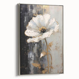Elegant Floral Glam Wall Art - Chic Black and Gold Decor for Interiors