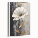 Elegant Floral Glam Wall Art - Chic Black and Gold Decor for Interiors