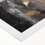 Elegant Floral Glam Wall Art - Chic Black and Gold Decor for Interiors