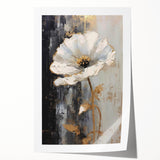 Elegant Floral Glam Wall Art - Chic Black and Gold Decor for Interiors