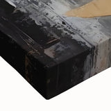 Elegant Floral Glam Wall Art - Chic Black and Gold Decor for Interiors