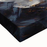 Majestic Mountain Glam Wall Art - Luxury Gold and Blue Decor for Homes