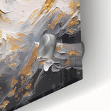 Luxury Mountain Glam Wall Art - Gold and White Decor for Elegant Homes