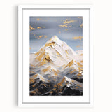 Luxury Mountain Glam Wall Art - Gold and White Decor for Elegant Homes