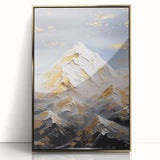 Luxury Mountain Glam Wall Art - Gold and White Decor for Elegant Homes