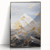 Luxury Mountain Glam Wall Art - Gold and White Decor for Elegant Homes